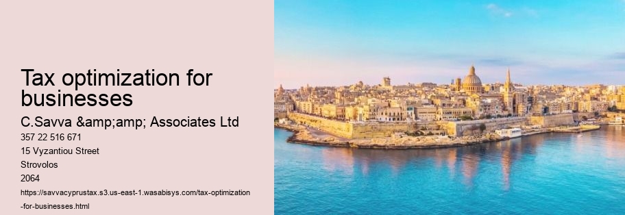 Tax optimization for businesses